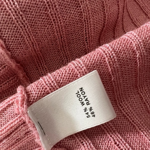 ST. JOHN pink open front cardigan size M - Picture 7 of 8